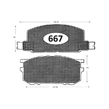 Pastillas de Freno GTX CLASSIC P0667 Subaru Leone 1.6 - 1.8 4wd 78/82 - imagen 3