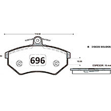 Pastillas de Freno Delanteras GTX CLASSIC P0696 Seat-Volkswagen 9319 Mm - imagen 3