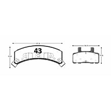 Pastillas de Freno GTX CLASSIC P0043 Chevrolet C-10-Dodge Ram 93 - imagen 3