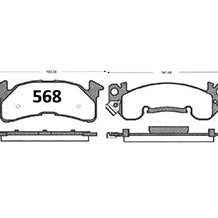 Pastillas de Freno GTX CLASSIC P0568 Chevrolet Cta C-20 79-86 - imagen 3