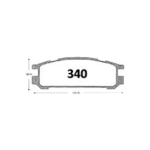 Pastillas de Freno Traseras GTX CLASSIC P0340 Subaru Legacy 2.0 (1993–1998) - imagen 3