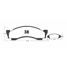 Pastillas de Freno GTX CLASSIC P0038 Ford F 150 (1980–1988) - imagen 3