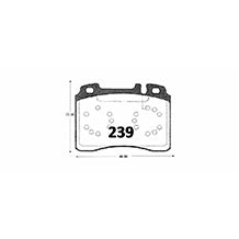 Pastillas de Freno GTX CLASSIC P0239 Mercedes Benz 300 (1990–1993) - imagen 3