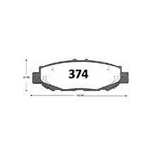 Pastillas de Freno GTX CLASSIC P0374 Toyota Supra Tr 94 - imagen 3