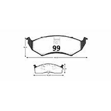 Pastillas de Freno Delanteras GTX CLASSIC P0099 Dodge Caravan 96 - imagen 3
