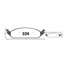 Pastillas de Freno GTX CLASSIC P0104 Chrysler Stratus - imagen 3
