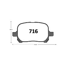 Pastillas de Freno GTX CLASSIC P0716 Toyota Avalon 98-03 - imagen 3