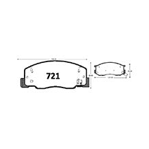 Pastillas de Freno GTX CLASSIC P0721 Toyota Previa 97-99 - imagen 3