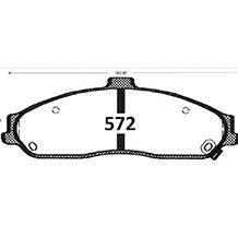 Pastillas de Freno GTX CLASSIC P0572 Corvette 97-03 - imagen 3