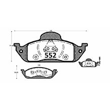 Pastillas de Freno GTX CLASSIC P0552 Mercedes Benz Ml (1998–2002) - imagen 3
