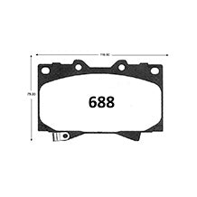 Pastillas de Freno GTX CLASSIC P0688 Toyota Land Cruiser 99-03 - imagen 3