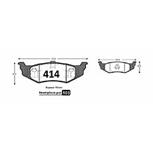 Pastillas de Freno GTX CLASSIC P0414 Vision-Neon T 93 - imagen 3