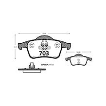 Pastillas de Freno GTX CLASSIC P0703 Volvo S-60/V-70 T 98 - imagen 3