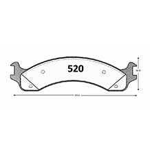 Pastillas de Freno GTX CLASSIC P0520 Ram 1500-2500 00-01 - imagen 3