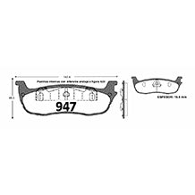 Pastillas de Freno GTX CLASSIC P0947 Ford Expedition Xlt (1997–1998) - imagen 3