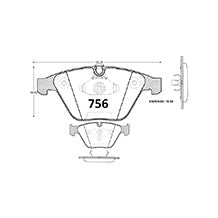Pastillas de Freno GTX CLASSIC P0756 Bmw 530-745i D 03 - imagen 3