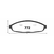 Pastillas de Freno GTX CLASSIC P0772 Jeep Pacifica D 04 - imagen 3