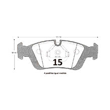 Pastillas de Freno Delanteras GTX CLASSIC P0015 Bmw 316/318 90 - imagen 3