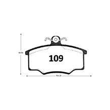 Pastillas de Freno GTX CLASSIC P0109 Fiat Uno Sx (1988–1990) - imagen 3