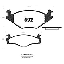 Pastillas de Freno GTX CLASSIC P0692 Volkswagen Golf A4 (2000–2003) - imagen 3