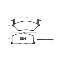 Pastillas de Freno GTX CLASSIC P0334 Toyota Starlet Xl (1997–1998) - imagen 3
