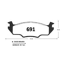 Pastillas de Freno GTX CLASSIC P0691 Volkswagen Passat (1980–1982) - imagen 3