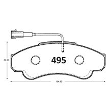 Pastillas de Freno Delanteras GTX CLASSIC P0495 Peugeot Boxer 244 02/10 - imagen 3