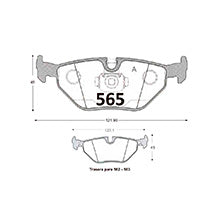 Pastillas de Freno GTX CLASSIC P0565 Bmw 540 E-39 T 95 - imagen 3