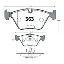 Pastillas de Freno GTX CLASSIC P0563 Bmw 525-530 E-39 97 - imagen 3