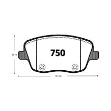 Pastillas de Freno GTX CLASSIC P0750 Volkswagen Polo 1.6 (2003–2019) - imagen 3