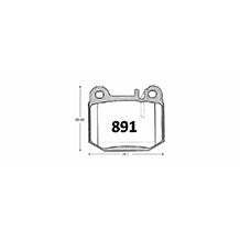 Pastillas de Freno GTX CLASSIC P0891 Mercedes Benz Ml (2002–2008) - imagen 3