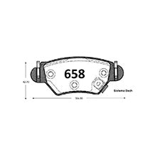 Pastillas de Freno GTX CLASSIC P0658 Opel Astra T 99-00 - imagen 3