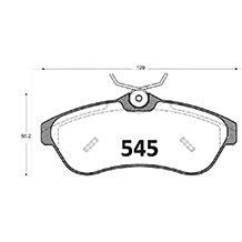 Pastillas de Freno GTX CLASSIC P0545 Citroen C3 Sx (2003–2009) - imagen 3