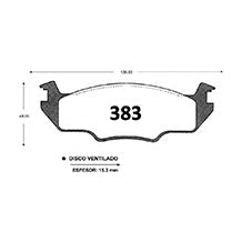 Pastillas de Freno GTX CLASSIC P0383 Volkswagen Jetta Gli (1993) - imagen 3