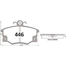 Pastillas de Freno GTX CLASSIC P0446 Fiat Punto 60 (1995–1999) - imagen 3